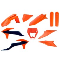 Sada plastů KTM EXC/EXC-F TPI '20-'23 (oranžová/černá), POLISPORT