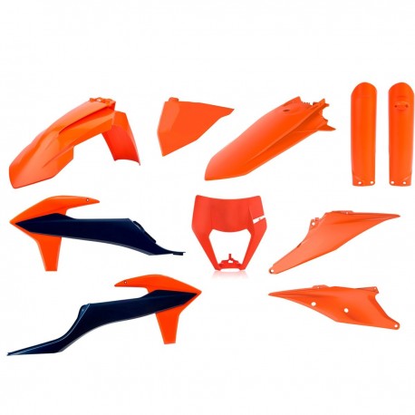 Sada plastů KTM EXC/EXC-F TPI '20-'23 (oranžová/černá), POLISPORT