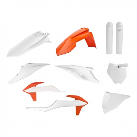 Sada plastů KTM SX/SX-F '19-'22 (oranžová/bílá), POLISPORT