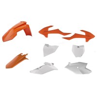 Sada plastů KTM SX 85 '18-'24 (oranžová/bílá), POLISPORT