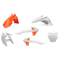 Sada plastů KTM SX 65 '16-'23 (oranžová/bílá), POLISPORT