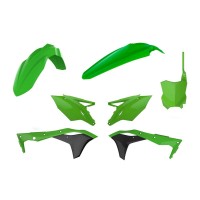 Sada plastů KAWASAKI KXF 250 '17-'20 (zelená/černá), POLISPORT