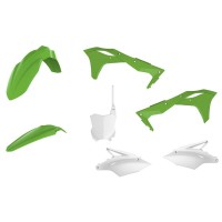 Sada plastů KAWASAKI KXF 250 '17-'20 (zelená/bílá), POLISPORT