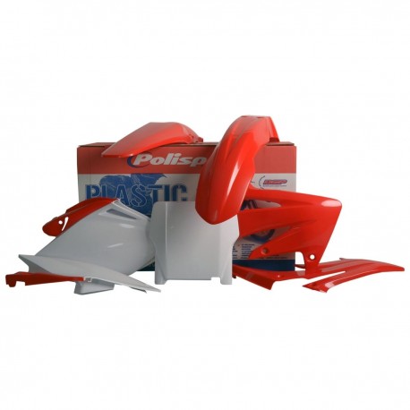 Sada plastů HONDA CRF 250R '06-'07 (červená/bílá), POLISPORT
