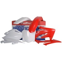 Sada plastů HONDA CRF 250R '09 (červená/bílá), POLISPORT