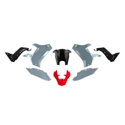Sada plastů (bez předního blatníku) T7 REVOLUTION YAMAHA TENERE 700 '19-'24 (šedá/černá/červená), RACETECH (RTECH)