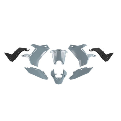 Sada plastů (bez předního blatníku) T7 REVOLUTION YAMAHA TENERE 700 '19-'24 (šedá/černá), RACETECH (RTECH)