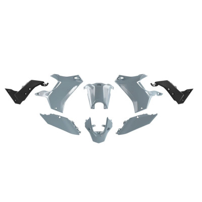 Sada plastů (bez předního blatníku) T7 REVOLUTION YAMAHA TENERE 700 '19-'24 (šedá/černá), RACETECH (RTECH)