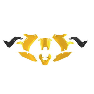 Sada plastů (bez předního blatníku) T7 REVOLUTION YAMAHA TENERE 700 '19-'24 (žlutá/černá), RACETECH (RTECH)
