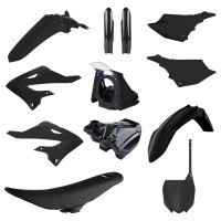 Sada plastů YAMAHA YZ 125/250 '02-'21, (RESTYLING na model 2022), v sadě nádrž, sedadlo a airbox (černá),POLISPORT