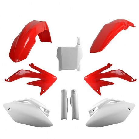 Sada plastů (FULL KIT) HONDA CRF 450R '05-'06 (červená/bílá), POLISPORT