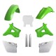 Sada plastů KAWASAKI KX 125/250 '94-'95 (zelená/bílá), POLISPORT