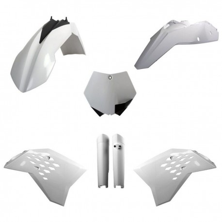 Sada plastů KTM SX/SX-F/XC-F '08-'10 (bílá), POLISPORT