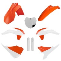 Sada plastů KTM SX/SX-F/XC-F '15 (oranžová/bílá), POLISPORT