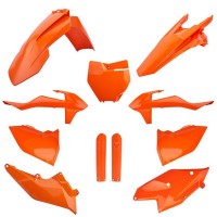 Sada plastů KTM SX/SX-F/XC-F '16-'18 (oranžová), POLISPORT