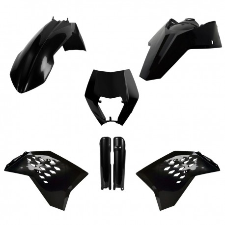 Sada plastů KTM EXC/EXC-F '08-'11 (černá), POLISPORT