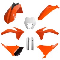 Sada plastů KTM EXC/EXC-F '12-'13 (oranžová/bílá), POLISPORT