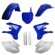 Sada plastů (FULL KIT) YAMAHA YZ 250 F '05 YZ 450F '05, v sadě přední tabulka a kryty tlumičů (OEM modrá/bílá), POLISPORT