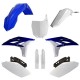 Sada plastů (FULL KIT) YAMAHA YZ 250 F '10-'13, v sadě přední tabulka a kryty tlumičů (OEM modrá/bílá), POLISPORT