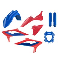 Sada plastů (FULL KIT) BETA RR 2T/4T '23-'24, v sadě plast světla a kryty tlumičů (modrá/červená),POLISPORT