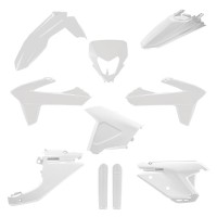 Sada plastů (FULL KIT) SHERCO SE / SEF '25, v sadě plast světla a kryty tlumičů (bílá),POLISPORT