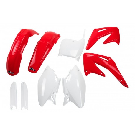 UFO sada plastů HONDA CRF 450 R '02-'03 (červená/bílá)
