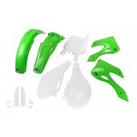 UFO sada plastů KAWASAKI KX 125 / 250 '99-'02 (zelená/bílá)