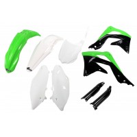 UFO sada plastů KAWASAKI KXF 450 '13-'15 (zelená/bílá/černá)