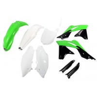 UFO sada plastů KAWASAKI KXF 250 '13-'16 (zelená/bílá/černá OEM '14-'15)