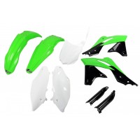 UFO sada plastů KAWASAKI KXF 250 '13-'16 (zelená/bílá/černá OEM'16)
