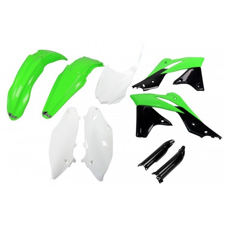 UFO sada plastů KAWASAKI KXF 250 '13-'16 (zelená/bílá/černá OEM'16)