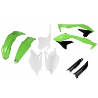 UFO sada plastů KAWASAKI KXF 450 '16-'17 (zelená/bílá/černá)