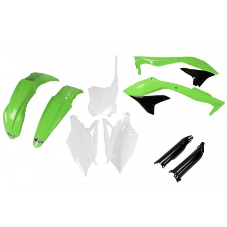 UFO sada plastů KAWASAKI KXF 450 '16-'17 (zelená/bílá/černá)