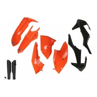 UFO sada plastů KTM EXC/EXC-F TPI '17-'19, (oranžová/černá)