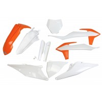 UFO sada plastů KTM SX 125/150/250 '19-'22, SXF (SX-F) 250/350/450 '19-'22 (oranžová/bílá)