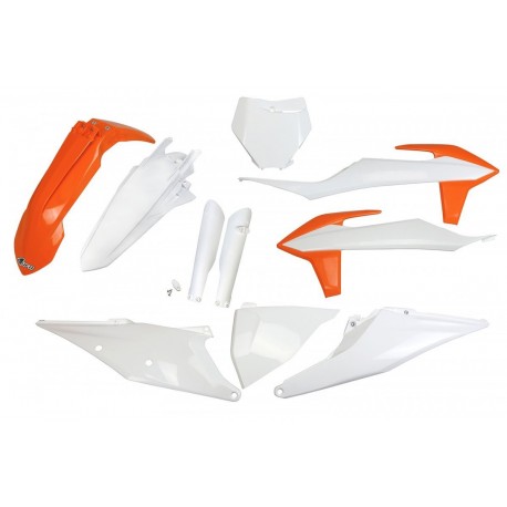 UFO sada plastů KTM SX 125/150/250 '19-'22, SXF (SX-F) 250/350/450 '19-'22 (oranžová/bílá)