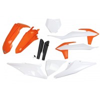 UFO sada plastů KTM SX 125/150/250 '19-'22, SXF (SX-F) 250/350/450 '19-'22 (oranžová/bílá)