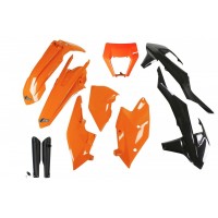 UFO sada plastů KTM EXC/EXC-F TPI '17-'19 (oranžová/černá)