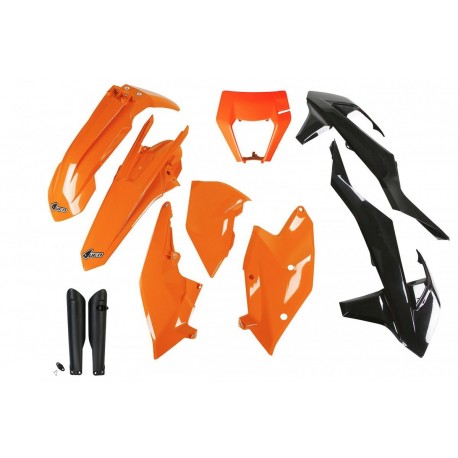 UFO sada plastů KTM EXC/EXC-F TPI '17-'19 (oranžová/černá)