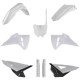 Sada plastů (FULL KIT) HONDA CRF 250R '25 CRF 250RX '25 CRF 450R '25 CRF 450RX '25, v sadě přední tabulka a kryty tlumičů (bílá)