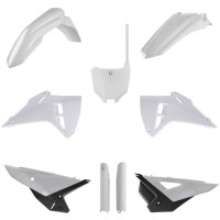Sada plastů (FULL KIT) HONDA CRF 250R '25 CRF 250RX '25 CRF 450R '25 CRF 450RX '25, v sadě přední tabulka a kryty tlumičů (bílá)