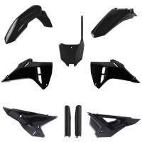 Sada plastů (FULL KIT) HONDA CRF 250R '25 CRF 250RX '25 CRF 450R '25 CRF 450RX '25, v sadě přední tabulka a kryty tlumičů (černá
