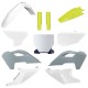 Sada plastů (FULL KIT) HUSQVARNA TC/FC '23-'25, v sadě přední tabulka a kryty tlumičů (šedá/bílá),POLISPORT