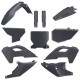 Sada plastů (FULL KIT) HUSQVARNA TC/FC '23-'25, v sadě přední tabulka a kryty tlumičů (šedá),POLISPORT