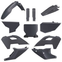 Sada plastů (FULL KIT) HUSQVARNA TC/FC '23-'25, v sadě přední tabulka a kryty tlumičů (šedá),POLISPORT