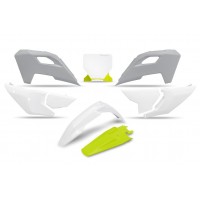 UFO sada plastů HUSQVARNA TC 125 / 250 '23-'24, FC 250 / 350 / 450 '23-'24, FX 350 / 450 '23-'24, TX 300 '24 (bílá/žlutá/šedá)