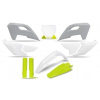 UFO sada plastů HUSQVARNA TC 125 / 250 '23-'24, FC 250 / 350 / 450 '23-'24, FX 350 / 450 '23-'24, TX 300 '24 (bílá/žlutá/šedá)