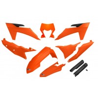 UFO sada plastů KTM EXC 150 / 250 / 300 TBI '24-'25, EXC-F 250 / 350 / 450 / 500 '24-'25 (OEM oranžová/černá)