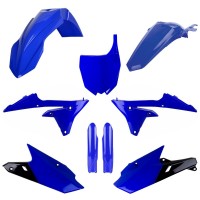 Sada plastů (FULL KIT) YAMAHA YZ 250F '14-'18 YZ 450F '14-'17, v sadě přední tabulka a kryty tlumičů (modrá),POLISPORT