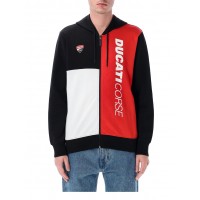 mikina na zip DUCATI Corse, (červená, černá, bílá)